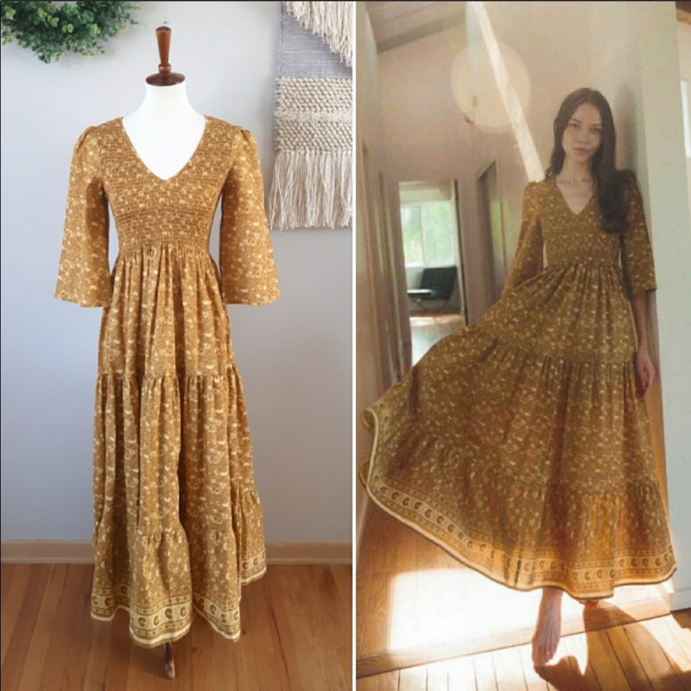 Christy Dawn Basil dress in Goldenrod.